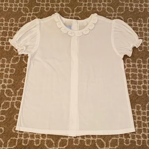 White puff sleeve girls blouse